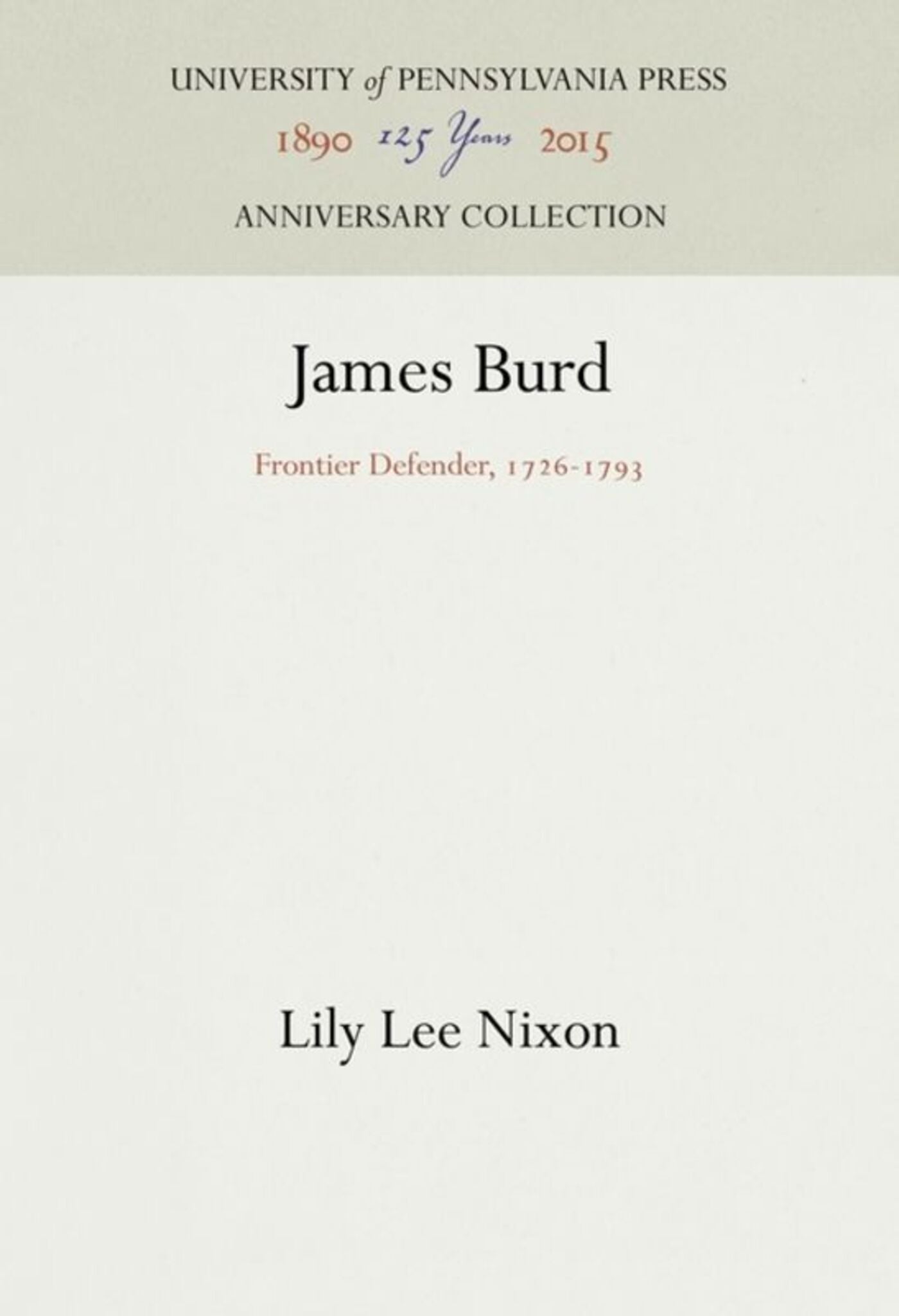 Cover image for James Burd ISBN 9781512813371